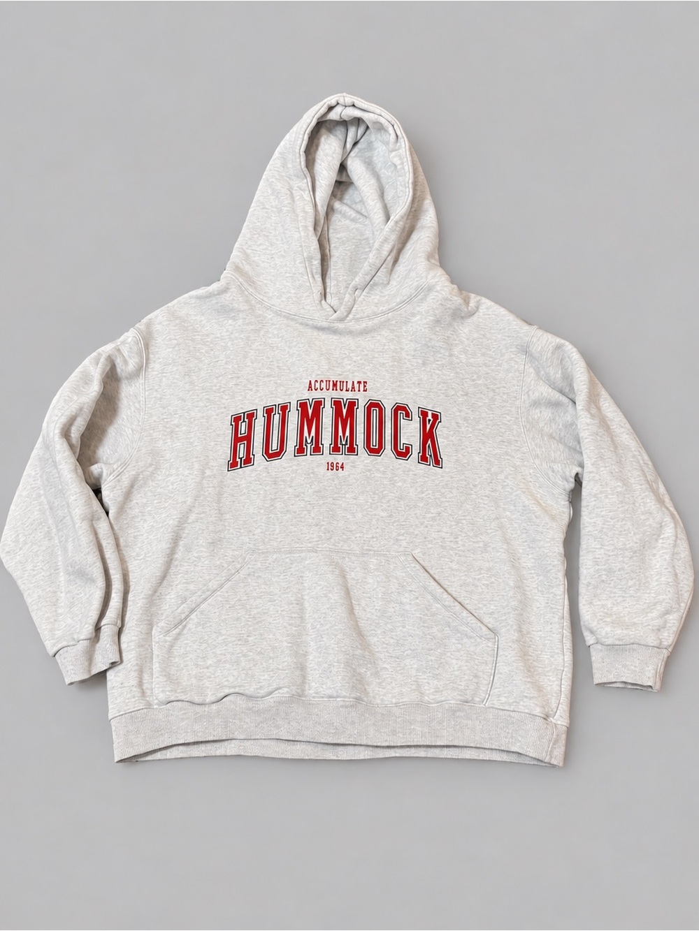 STYLENANDA Hummock 1964 Oversized Hoodie Gray Korean Streetwear F